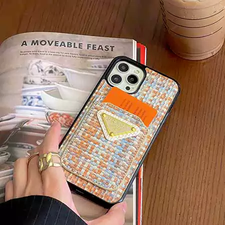 プラダ iPhone17 Pro スマホケース おしゃれな編み込み柄