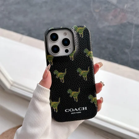 コーチ iPhone17 Pro 荔枝紋レザーケース