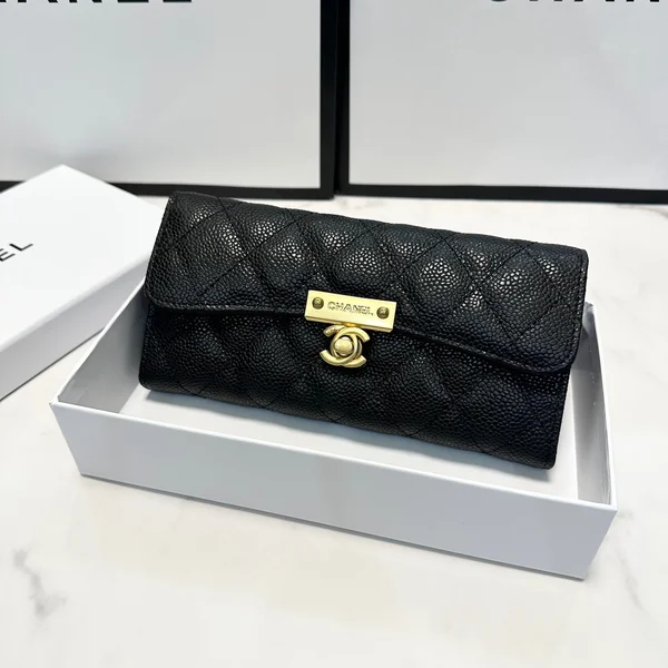 シャネル マトラッセ ココロック 二つ折り長財布