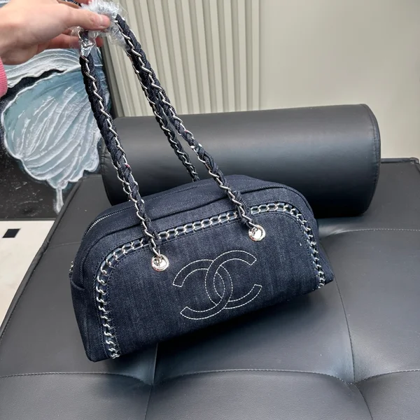 シャネル ウォッシュデニム ハンドバッグ