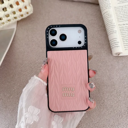 ミュウミュウ iPhone17ケース レザー